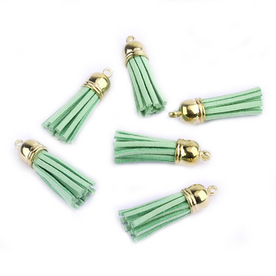 10/30/50gab 38 mm zamšādas mākslīgās ādas pušķis ar zelta vāciņu atslēgu piekariņam Mobilā tālruņa siksnām Rotaslietas Vasaras DIY kulonu piekariņi Meklēšana