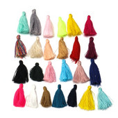 50 db 30 mm-es rövid többszínű pamut selyem bojt varázslatok fülbevalóhoz nyaklánc ékszer készítés szatén medál kézzel készített barkács dekoráció