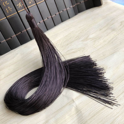 2gab/iepakojumā 33cm gari vertikāli ķīniešu mezgli piekaramie pušķi Poliestera vītne Pretburzīšanās kostīmu apģērbu dekorēšana Kotoho