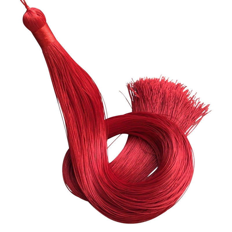 2gab/iepakojumā 33cm gari vertikāli ķīniešu mezgli piekaramie pušķi Poliestera vītne Pretburzīšanās kostīmu apģērbu dekorēšana Kotoho