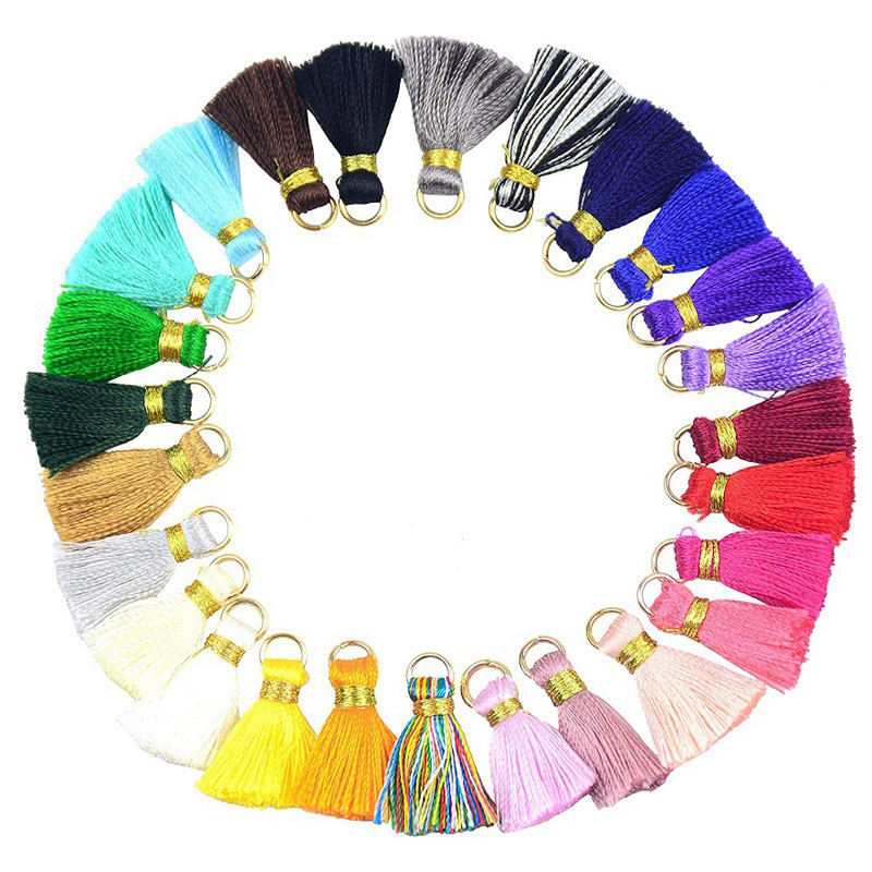 30gab 25mm Metāla piekārts Gredzens Zelta pavediens Pušķi Bārkstis Kuloni DIY Materiāls Rotaslietas Auskari Aizkaru Dekors Gluda Pušķu Apdare