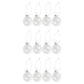 Caurspīdīgi DIY nieciņi, neplīstoši bezšuvju plastmasas Ziemassvētku balle mājas koka dekora dāvana — 60 mm, daudzums:12