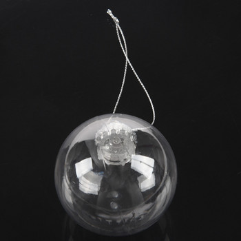 Прозрачни Направи си сам Baubles Нечуплива безшевна пластмасова коледна топка за декорация на домашно дърво, подарък - 60 mm БР.: 12