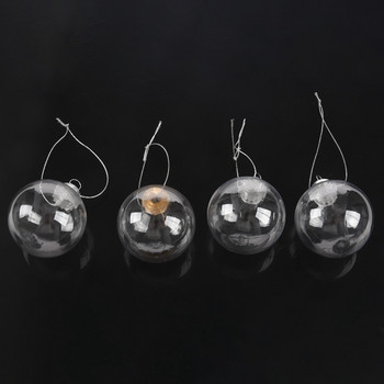 Clear DIY μπιχλιμπίδια Αθραυστική, χωρίς ραφή, πλαστική χριστουγεννιάτικη μπάλα Δώρο Διακόσμηση Δέντρου για το Σπίτι - 60 mm Ποσότητα:12