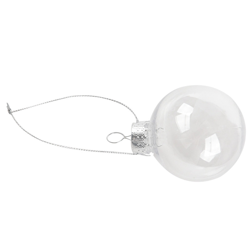 Caurspīdīgi DIY nieciņi, neplīstoši bezšuvju plastmasas Ziemassvētku balle mājas koka dekora dāvana — 60 mm, daudzums:12