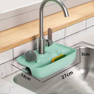 Virtuves Silikona jaucējkrāns Paklājiņš Izlietne Sūklis Glabāšanas Plaukts Šļakatu paliktnis Drenāžas paliktnis Countertop Glabāšanas paplāte Vannas istabas Virtuves piederumi