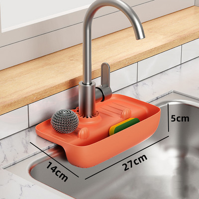 Virtuves Silikona jaucējkrāns Paklājiņš Izlietne Sūklis Glabāšanas Plaukts Šļakatu paliktnis Drenāžas paliktnis Countertop Glabāšanas paplāte Vannas istabas Virtuves piederumi