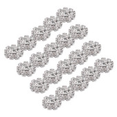 A63I kristāla Rhinestone pogas plakana muguras dekorēšana, DIY 15 mm, 20 gab.