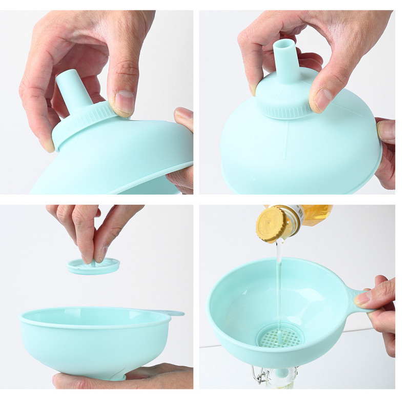 Plastični lijevak sa širokim otvorom Pakiranje džema salata za staklenke konzervirano filtar ulje vino voda začini kuhinjski dodaci alati gadget