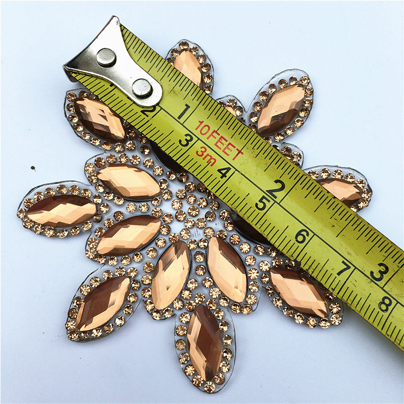 1 kom/lot Kristalni cvjetni zakrpe Motiv Hotfix Štras aplicirano za odjeću/torbu/cipele Dragulji, djeca žene Odjevni predmeti Dodaci