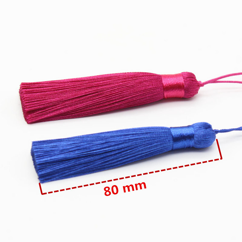 2 buc/pachet ciucuri scurt de grăsime 80 mm anti-rid vertical mătase de gheață ciucuri mic DIY ac de păr marcaj îmbrăcăminte bijuterii pandantiv ciucuri