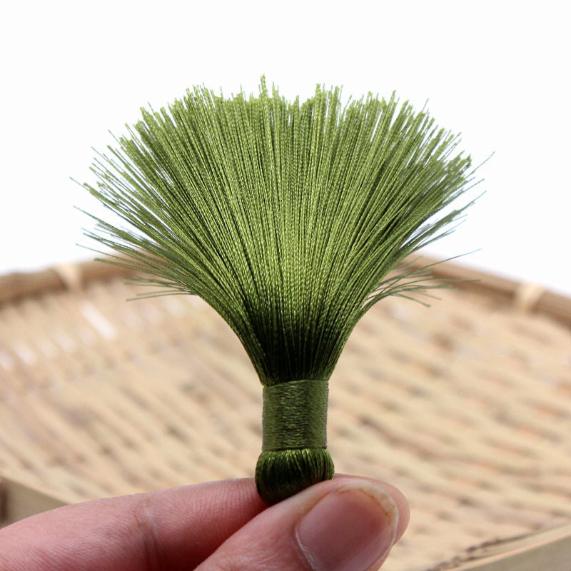 2 buc/pachet ciucuri scurt de grăsime 80 mm anti-rid vertical mătase de gheață ciucuri mic DIY ac de păr marcaj îmbrăcăminte bijuterii pandantiv ciucuri