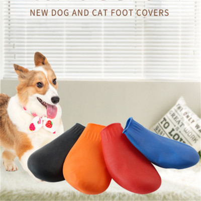 4db kisállat vízálló esőcipő csúszásgátló gumicsizma kutyának Macska esőcipő zokni kis közepes méretű kutyáknak, kisállat kellékek
