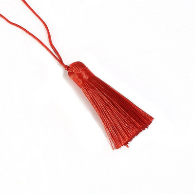 2gab Poliestera zīda pušķu kulons 5,5 cm garš kokvilnas pušķis mājas kāzu dekorēšanai DIY šūšanas aizkaru piederumi