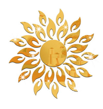 Apļa sienas uzlīme 3D akrila spoguļa uzlīme noņemama pašlīmējošā flīze mājas viesistabai guļamistabas apdares piederumi, instrumenti