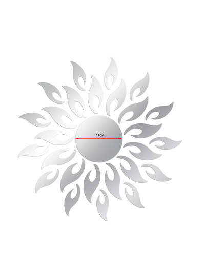 Apļa sienas uzlīme 3D akrila spoguļa uzlīme noņemama pašlīmējošā flīze mājas viesistabai guļamistabas apdares piederumi, instrumenti