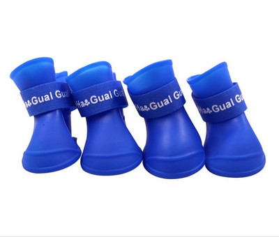 4 db/Szett Kisállat kutya esőcipő csúszásgátló vízálló macskacipő gumicsizma kültéri lábbelihez Zokni zapatos perro sapato cachorro