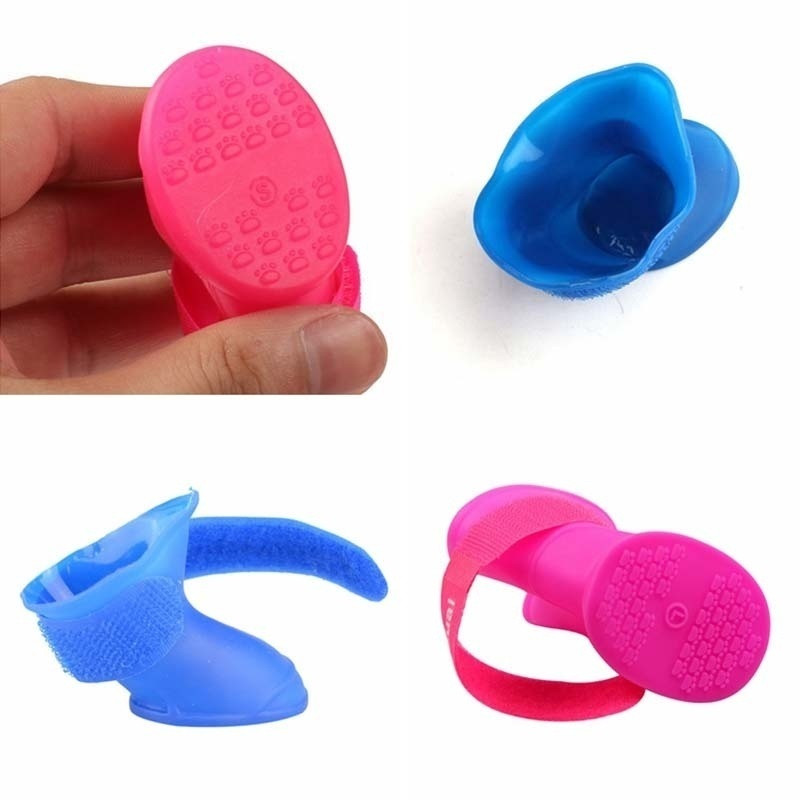 4 db/Szett Kisállat kutya esőcipő csúszásgátló vízálló macskacipő gumicsizma kültéri lábbelihez Zokni zapatos perro sapato cachorro