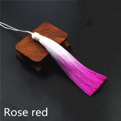 5PC Daudzkrāsaini ledus zīda pušķi Poliestera gradienta krāsa DIY Rotaslietas Dekoratīvi Atslēgu Aksesuāri Soma Kulons Pušķis Bārkstis Apdare