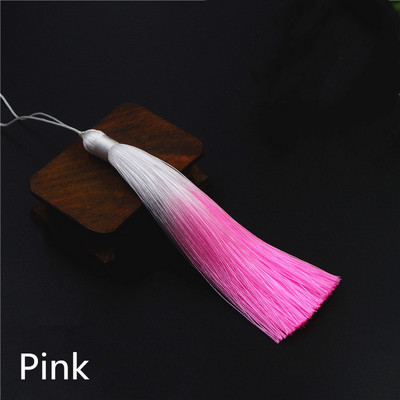 5PC Daudzkrāsaini ledus zīda pušķi Poliestera gradienta krāsa DIY Rotaslietas Dekoratīvi Atslēgu Aksesuāri Soma Kulons Pušķis Bārkstis Apdare