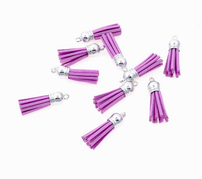 20gab 3,8 cm Pušķis Vintage ādas pušķi Bārkstis čalojumam Makrame DIY Juvelierizstrādājumu soma Atslēgu piekariņš Mobilā telefona Dekoratīvās siksnas kulons