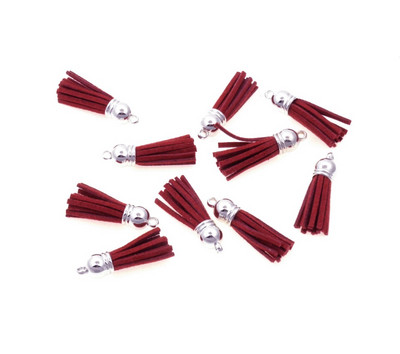 20gab 3,8 cm Pušķis Vintage ādas pušķi Bārkstis čalojumam Makrame DIY Juvelierizstrādājumu soma Atslēgu piekariņš Mobilā telefona Dekoratīvās siksnas kulons