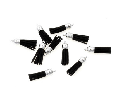 20gab 3,8 cm Pušķis Vintage ādas pušķi Bārkstis čalojumam Makrame DIY Juvelierizstrādājumu soma Atslēgu piekariņš Mobilā telefona Dekoratīvās siksnas kulons