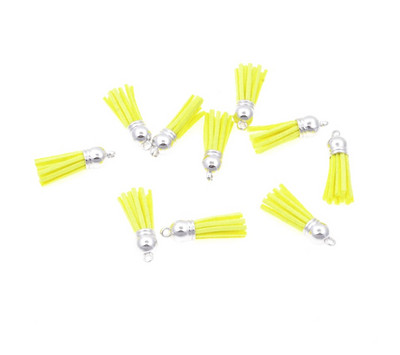 20gab 3,8 cm Pušķis Vintage ādas pušķi Bārkstis čalojumam Makrame DIY Juvelierizstrādājumu soma Atslēgu piekariņš Mobilā telefona Dekoratīvās siksnas kulons