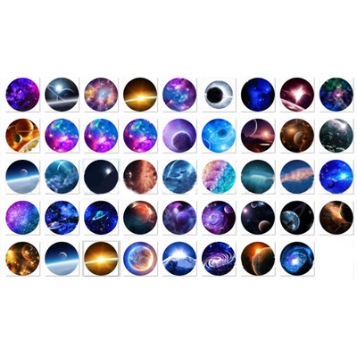 50 gab jauktas apaļas mozaīkas flīzes amatniecībai Stikla mozaīkas piederumi rotaslietu izgatavošanai