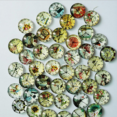 50 gab jauktas apaļas mozaīkas flīzes amatniecībai Stikla mozaīkas piederumi rotaslietu izgatavošanai