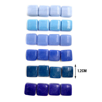 120g Mosajoy оцветени стъклени синьо-зелени разнообразни цветни квадратни блестящи стъклени мозаечни плочки за Направи си сам занаятчийски консумативи