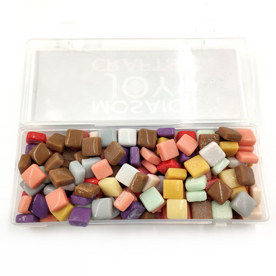 120 g Mosajoy ólomüveg kék zöld vegyes színű négyzet alakú csillogó üvegmozaik csempe barkácsolási kellékekhez