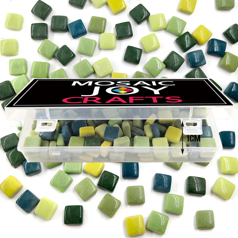 120 g Mosajoy ólomüveg kék zöld vegyes színű négyzet alakú csillogó üvegmozaik csempe barkácsolási kellékekhez