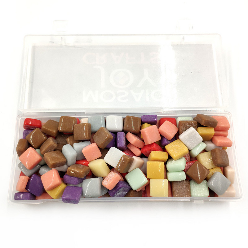 120 g Mosajoy ólomüveg kék zöld vegyes színű négyzet alakú csillogó üvegmozaik csempe barkácsolási kellékekhez