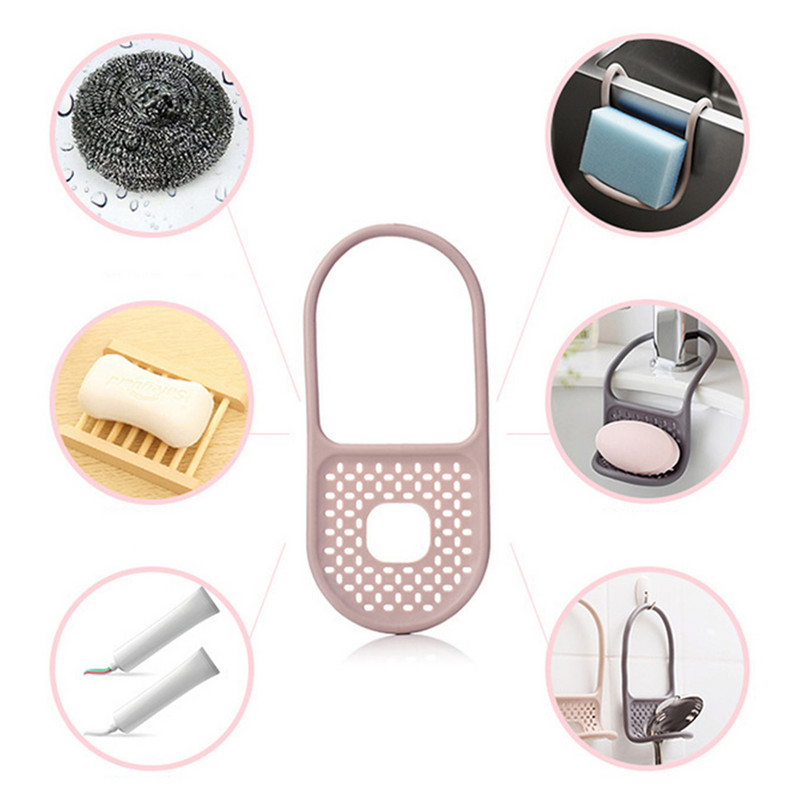 Suport pentru chiuvetă pentru vase de săpun cu burete pentru bucătărie, agățat de casă, sac de depozitare cu scurgere pliabilă, coș instrumente portabile de depozitare pentru baie