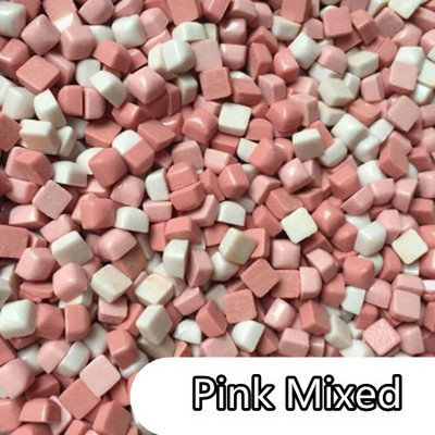 120g/4,23oz (Περίπου 360pcs) Glary Jade Mosaic Tiles 0,58*0,58*0,4cm Τετράγωνα DIY Μωσαϊκά Υλικά χειροτεχνίας Μικτό χρώμα Μωσαϊκό Πλακάκι