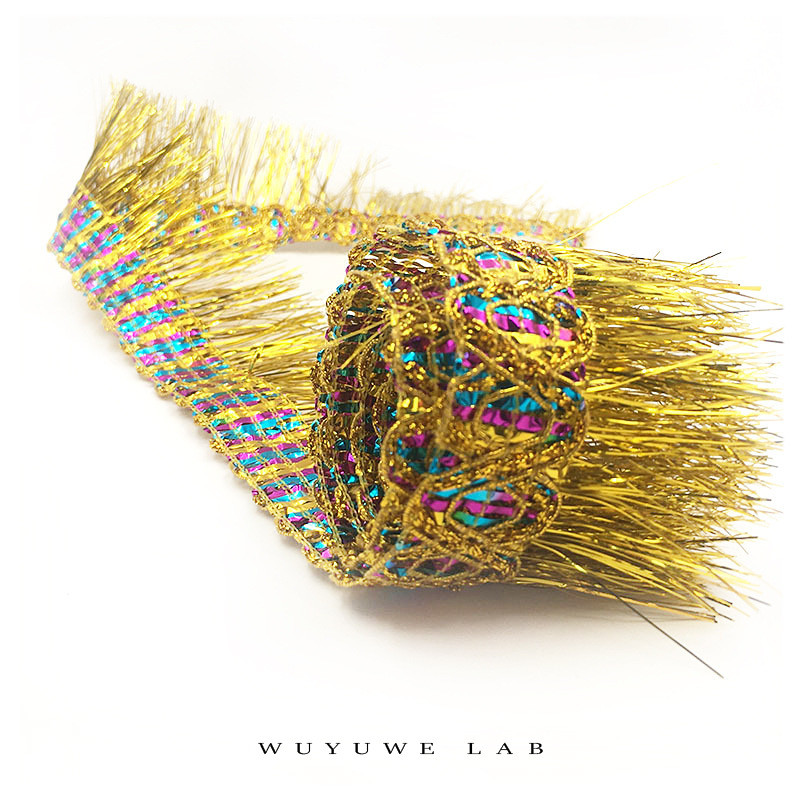 2 m arany ezüst rojtos csipke bojt varró szalag hastánchoz latin tánc jelmez ruha dekoráció barkács anyag 5,5 cm