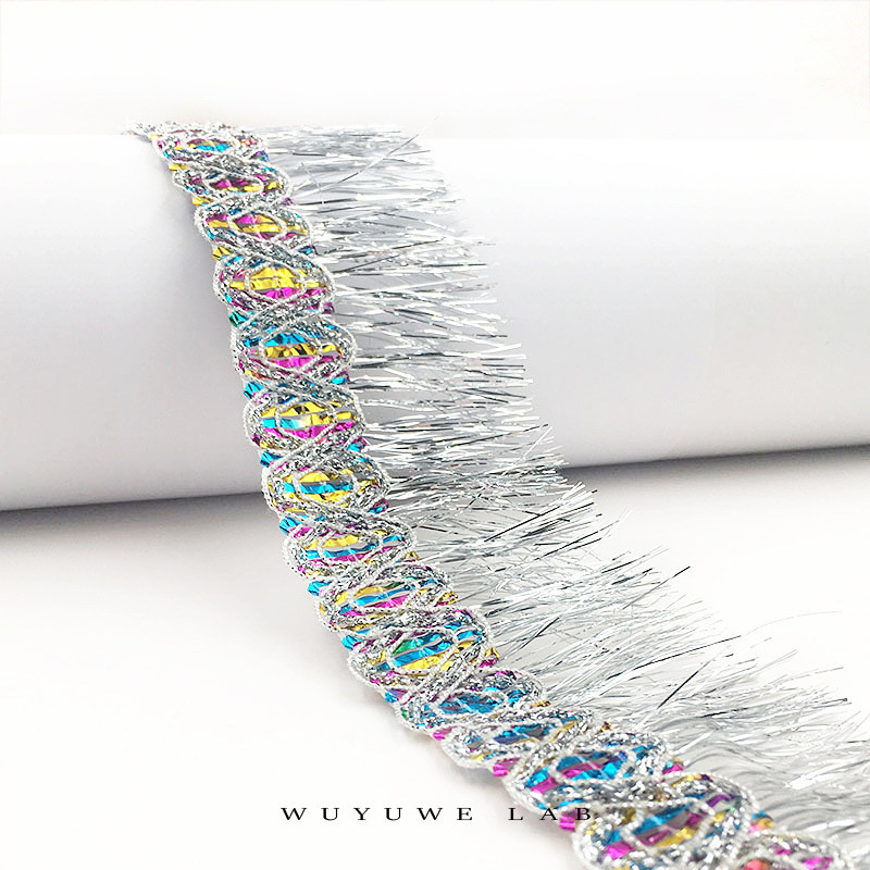 2 m arany ezüst rojtos csipke bojt varró szalag hastánchoz latin tánc jelmez ruha dekoráció barkács anyag 5,5 cm