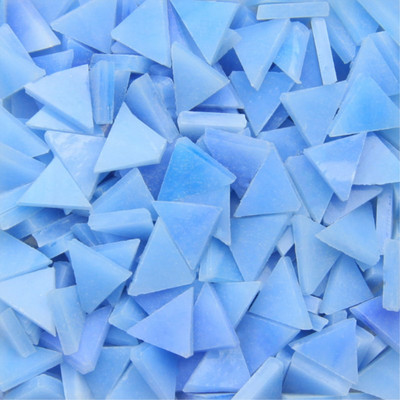50g/bag Blue Triangle Mosaic, Loose Art Glass DIY Three-Dimensional Carving, Hand Pasting Materials