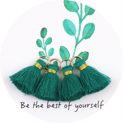 30 db/tétel pamut cérna mini bojt barkácsolás Boho ékszerkészítési kellékek karkötő nyaklánc keresés rojt díszítés medálok kis bojt