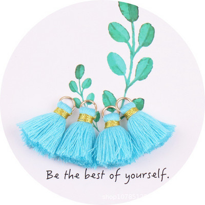 30 db/tétel pamut cérna mini bojt barkácsolás Boho ékszerkészítési kellékek karkötő nyaklánc keresés rojt díszítés medálok kis bojt