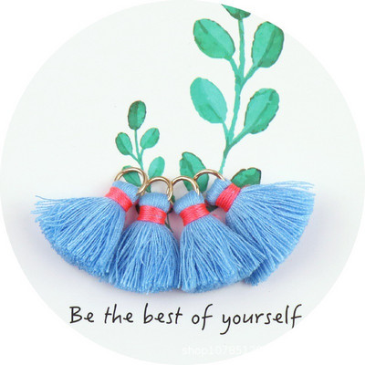 30 db/tétel pamut cérna mini bojt barkácsolás Boho ékszerkészítési kellékek karkötő nyaklánc keresés rojt díszítés medálok kis bojt