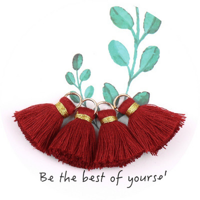 30 db/tétel pamut cérna mini bojt barkácsolás Boho ékszerkészítési kellékek karkötő nyaklánc keresés rojt díszítés medálok kis bojt