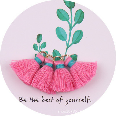 30 db/tétel pamut cérna mini bojt barkácsolás Boho ékszerkészítési kellékek karkötő nyaklánc keresés rojt díszítés medálok kis bojt