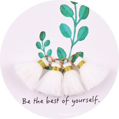 30 db/tétel pamut cérna mini bojt barkácsolás Boho ékszerkészítési kellékek karkötő nyaklánc keresés rojt díszítés medálok kis bojt