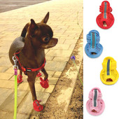 4GAB/Komplekts Rozā Neslīdoši Vasaras Suņu Kurpes Elpojošas Sandales Maziem Suņiem Mājdzīvnieku Suņu Zeķes kedas Suņiem Kucēnu Kaķu Kurpes Zābaki