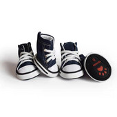 4 vnt Neslystantys džinsiniai drobiniai batai šunims naminiams gyvūnėliams batai vandeniui atsparūs batai sportbačiai, kvėpuojantys batai šunims, kojinės, reikmenys augintiniams