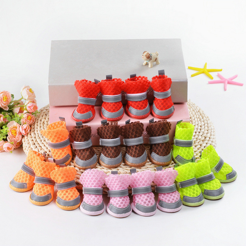 Suvekingad väikestele koertele Peegeldavad hingavad võrksaapad Kutsikas Teddy Bichon Libisemisvastane Chihuahua Yorki lemmikloomade koerte kingade kate