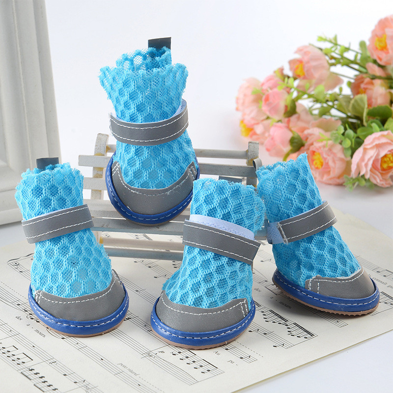 Suvekingad väikestele koertele Peegeldavad hingavad võrksaapad Kutsikas Teddy Bichon Libisemisvastane Chihuahua Yorki lemmikloomade koerte kingade kate