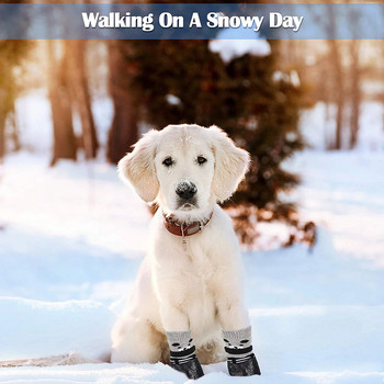 Ботуши за кучета, котки, обувки, чорапи, водоустойчиви обувки за кучета, дъжд, сняг, ботуши за домашни любимци, противоплъзгащи, малки кученца, чорапни обувки с регулируем шнур